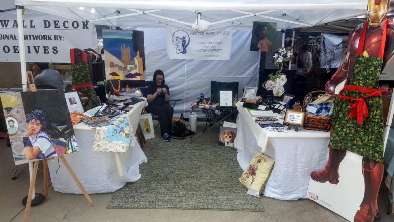 Painted Hippo Studio booth at Pearland Art & Craft in the Pavilion, October 1, 2016.